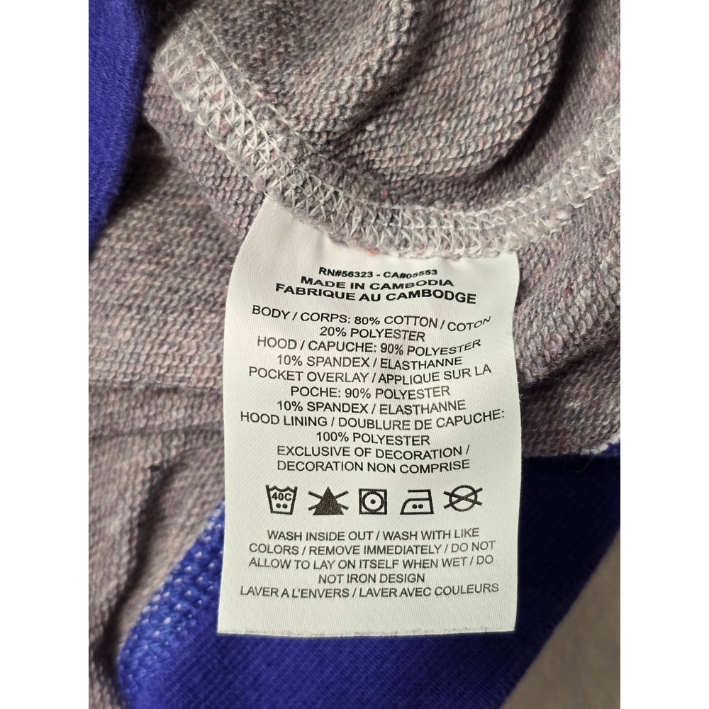 Nike Kids Large Hoodie Grey Purple Speckled Logo Zipper Pocket Sportswear L - Picture 4 of 8
